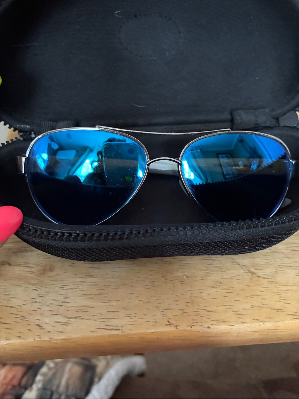 Costa Women's Loreto Aviator Sunglasses with Blue Mirrored Lenses - Picture 5 of 5